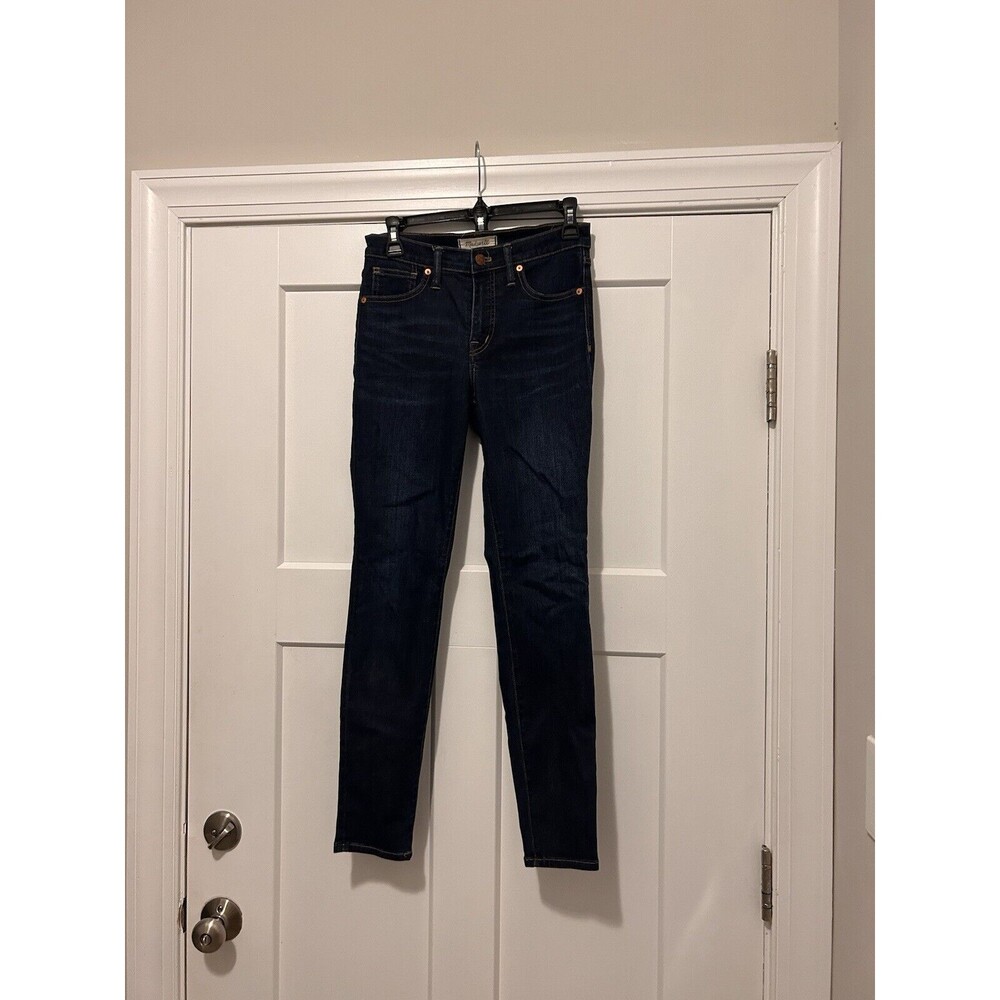 Madewell Jeans Women’s Size 26 Dark Blue Denim 9" Mid Rise Skinny 5 Pocket Dress